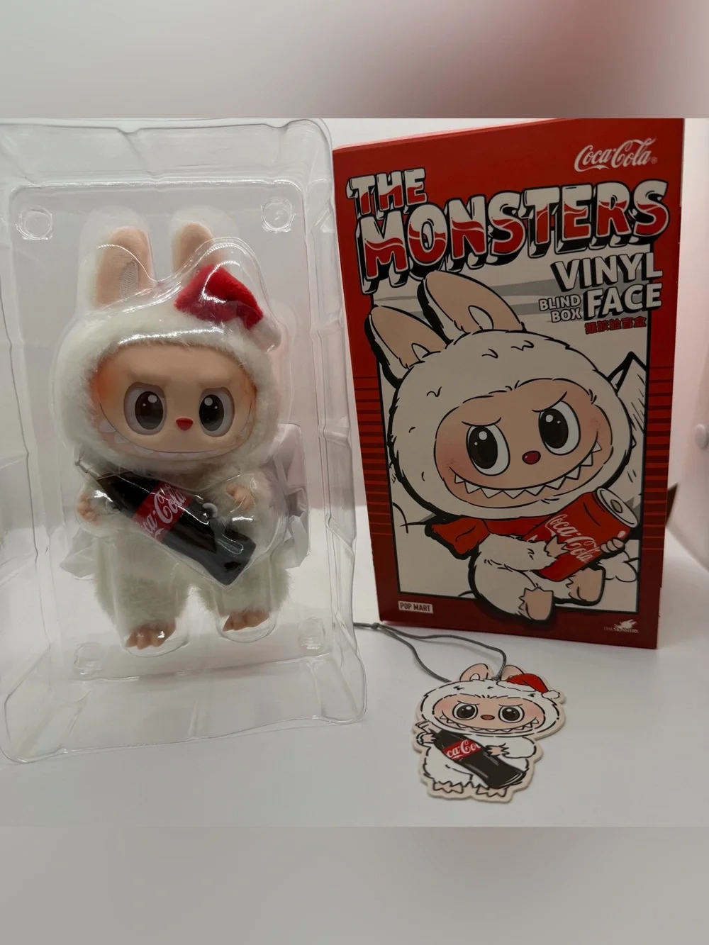 Pop Mart Coca-Cola Labubu The Monster’s Plush Vinyl Pendant Surprise Shake